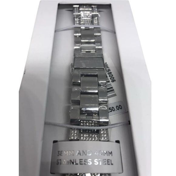 Michael Kors Apple Watch Band Stainless Steel Crystal Metal 38mm 40mm 41mm - Picture 9 of 13
